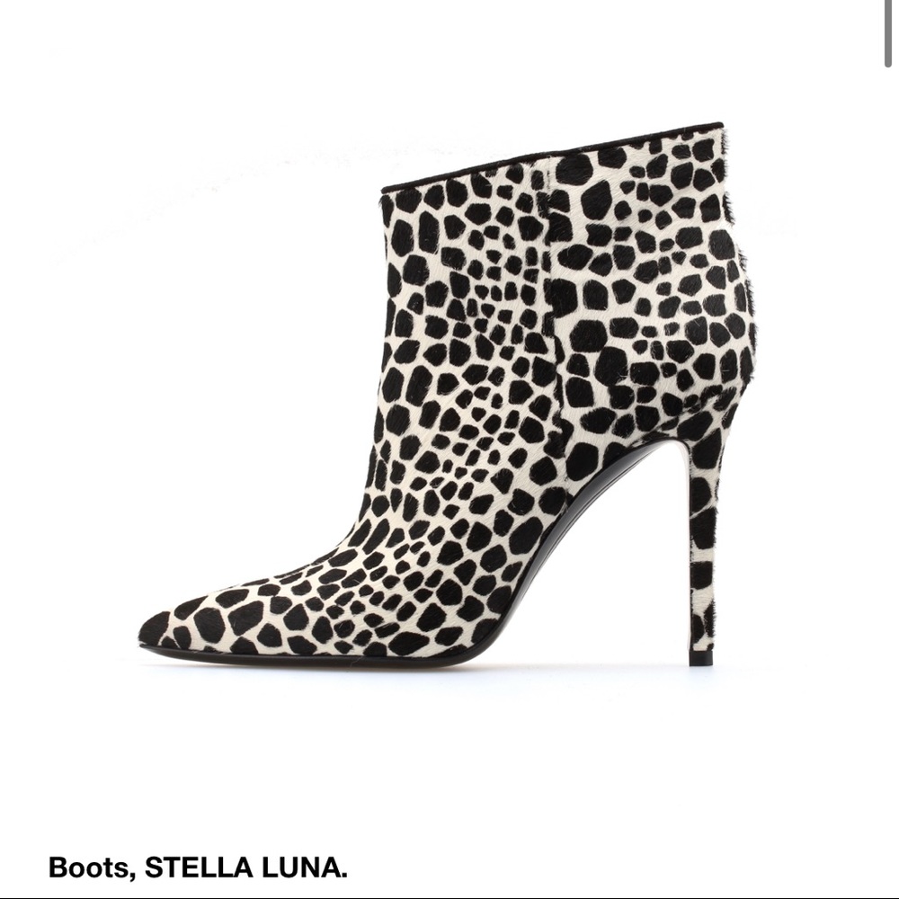 Animal print ankle boots